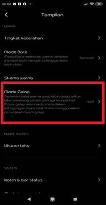 Cara Mengaktifkan dark Mode Xiaomi